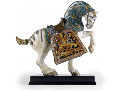 Oriental Horse Sculpture. Glazed. Limited Edition