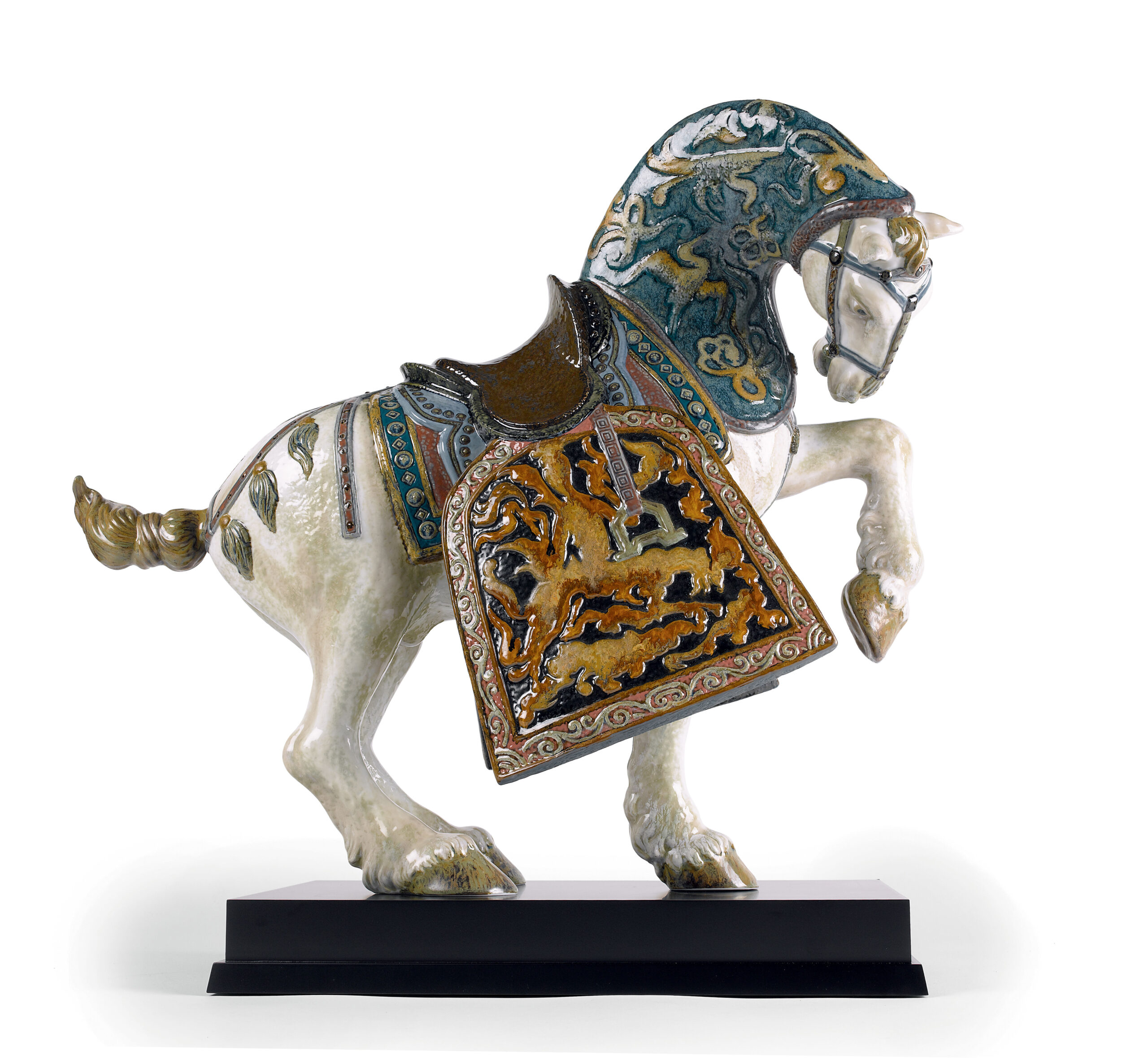 Oriental Horse Sculpture. Glazed. Limited Edition 3 Oriental Horse Sculpture. Glazed. Limited Edition 3