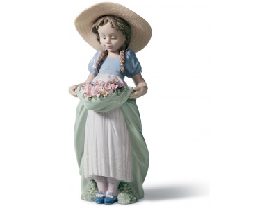 Bountiful Blossoms Girl Figurine