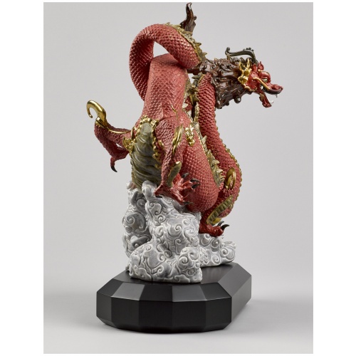 Auspicious Dragon Sculpture. Red. Limited Edition 16
