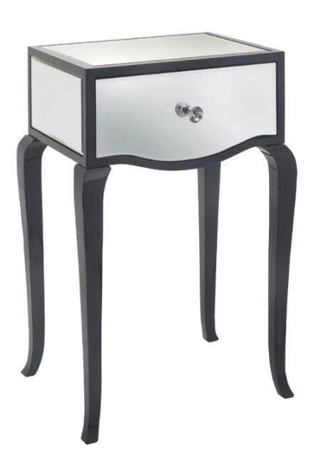 Carn gloss black mirror side table 3 Carn gloss black mirror side table 3