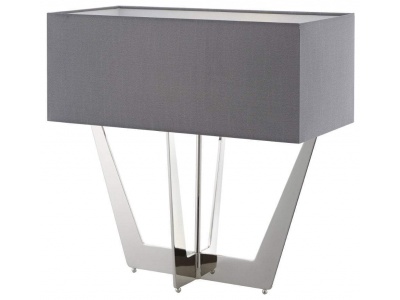 Carretto Wide Nickel Rectangular Table Lamp