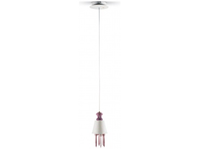 Belle de Nuit Ceiling Lamp with Lithophane. Pink (CE/UK)