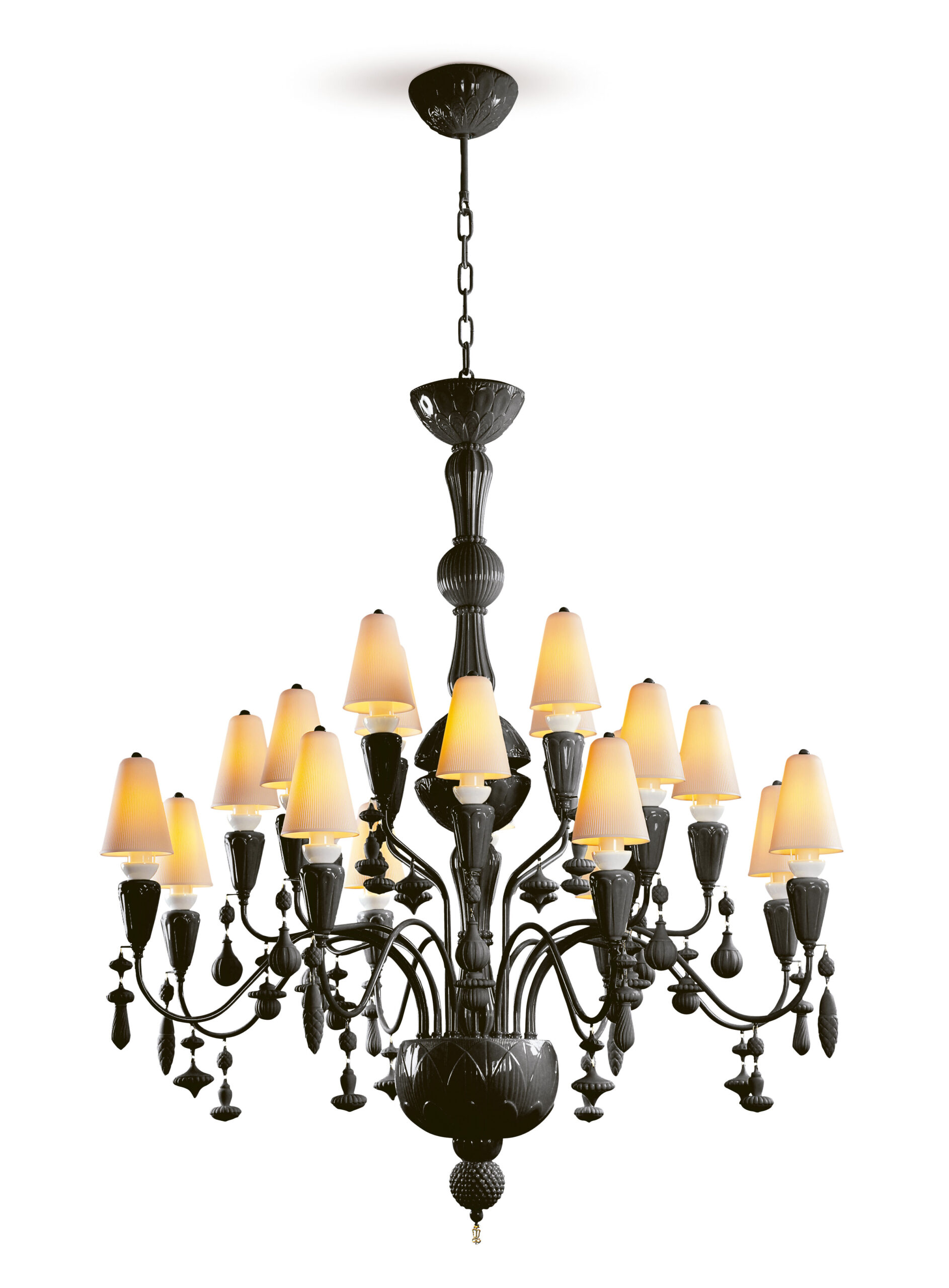 Ivy and Seed 20 Lights Chandelier. Medium Model. Absolute Black (CE/UK) 3 Ivy and Seed 20 Lights Chandelier. Medium Model. Absolute Black (CE/UK) 3