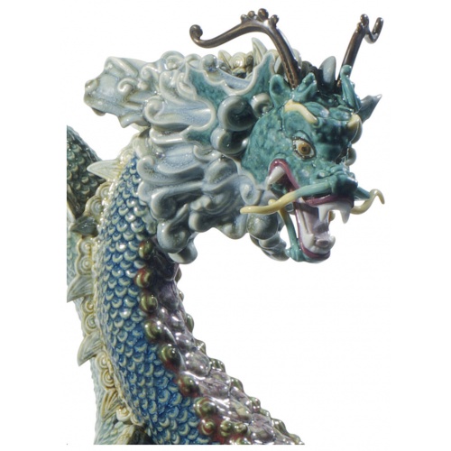 Auspicious Dragon Sculpture. Green.Limited Edition 7