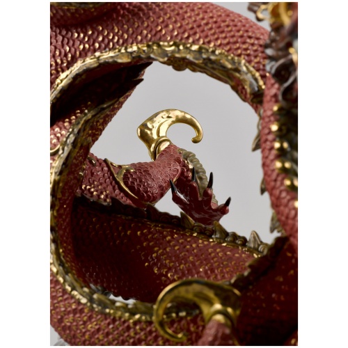 Auspicious Dragon Sculpture. Red. Limited Edition 7