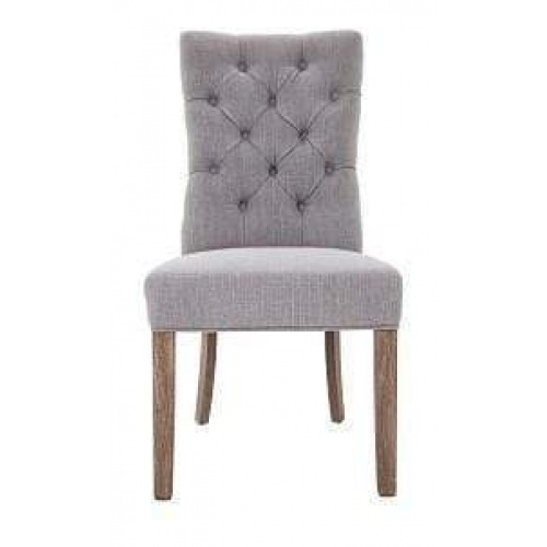 RV Astley Dining chair in warm grey linen mix Chelsea Design