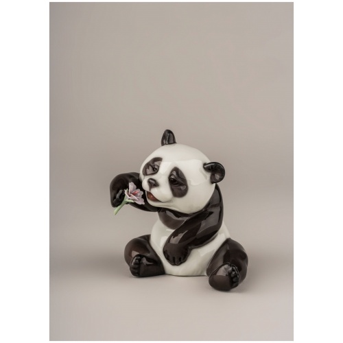 A Cheerful Panda Figurine 8