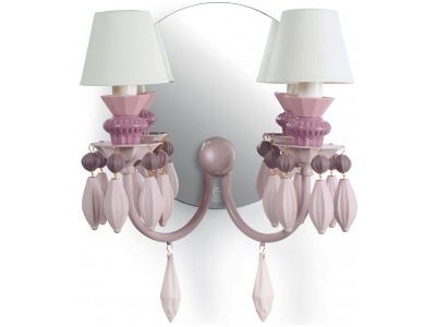 Belle de Nuit 2 Lights Wall Sconce. Pink (CE/UK)