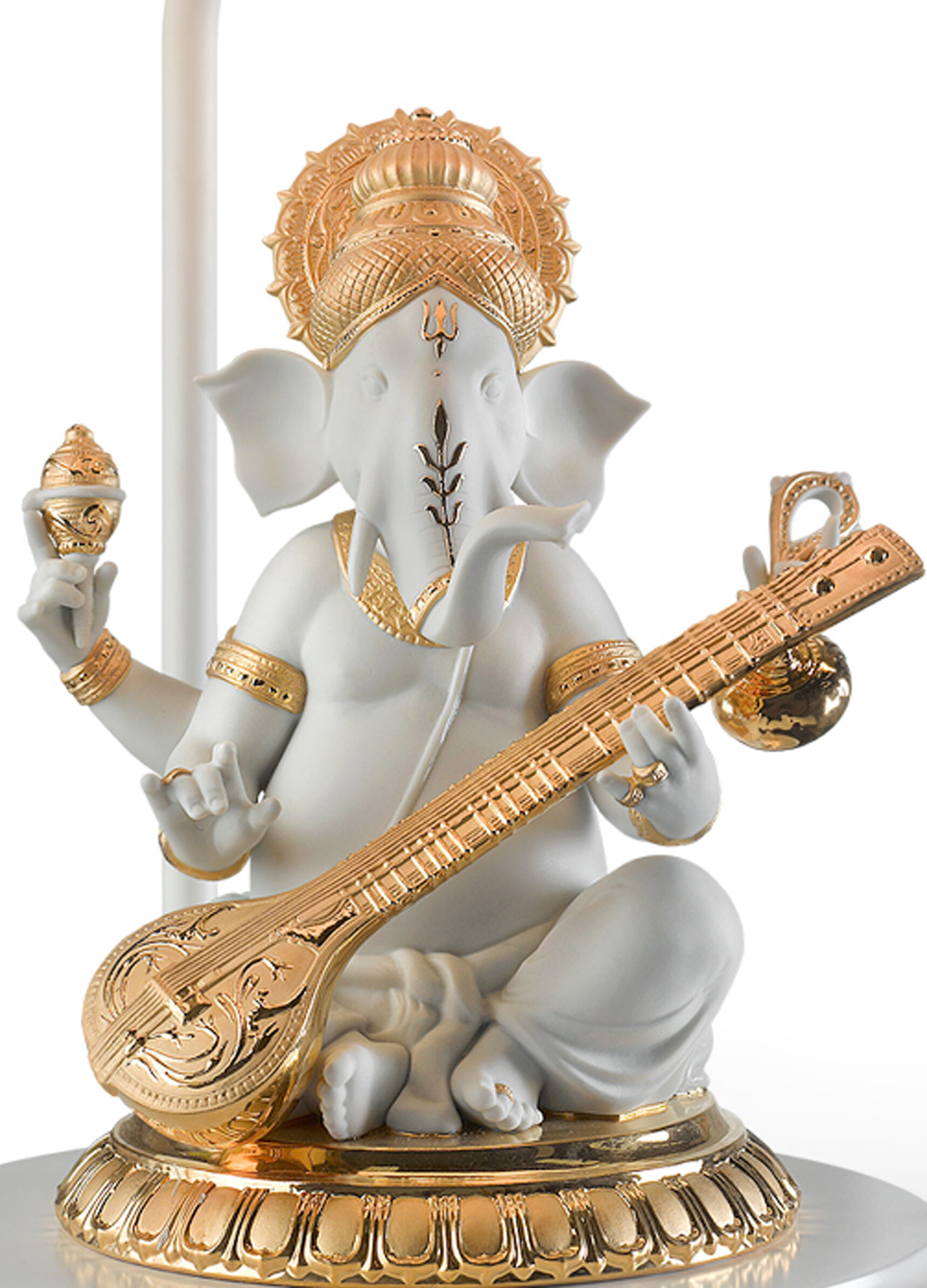 Veena Ganesha Table Lamp. Golden Luster (UK) 6 Veena Ganesha Table Lamp. Golden Luster (UK) 6