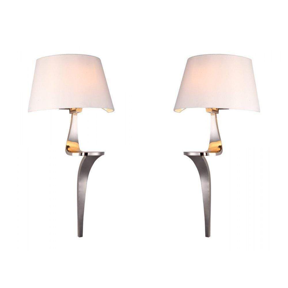Enzo Pair of Nickel Wall Lamps 3 Enzo Pair of Nickel Wall Lamps 3