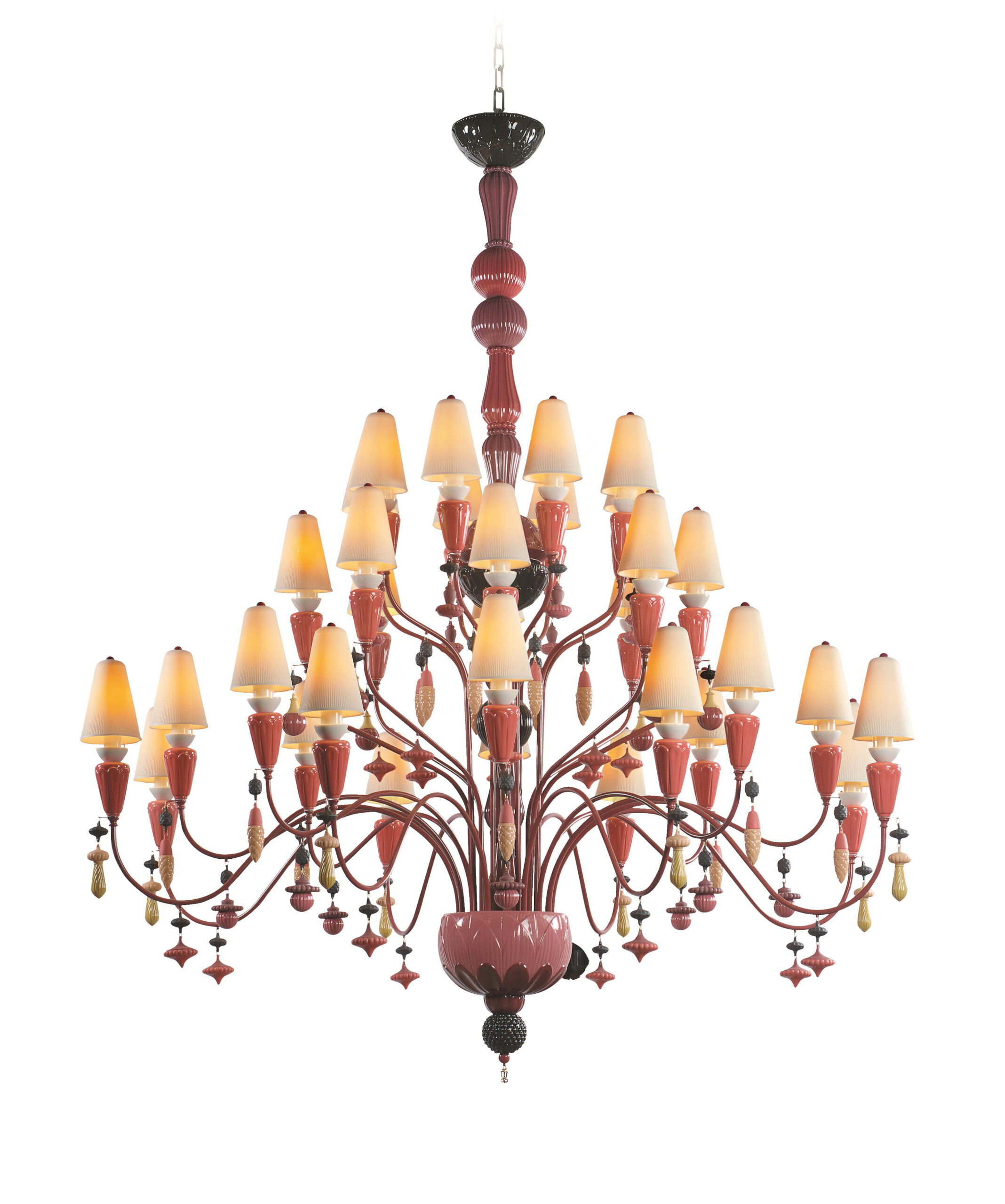 Ivy and Seed 32 Lights Chandelier. Large Model. Red Coral (CE/UK) 3 Ivy and Seed 32 Lights Chandelier. Large Model. Red Coral (CE/UK) 3