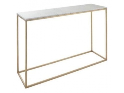 Faceby Brushed Gold Console Table