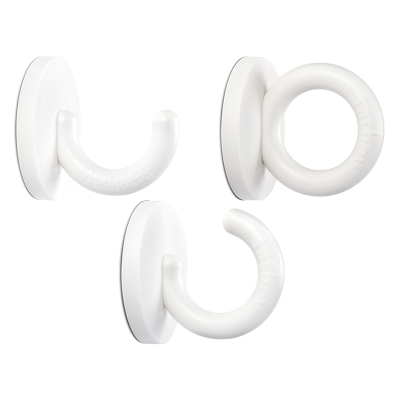 Mag-van-alles Wall hook White 3 Mag-van-alles Wall hook White 3