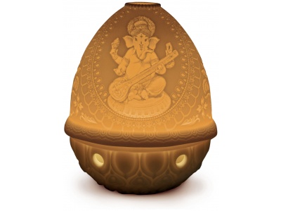 Veena Ganesha Lithophane. Rechargeable Led