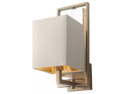 Laik Antique Brass Cognac Crystal Wall Lamp