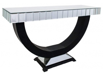 Mirrored Quartz U-Shaped Console Table