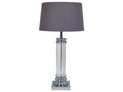 Nickel and Crystal Table Lamp – Base Only