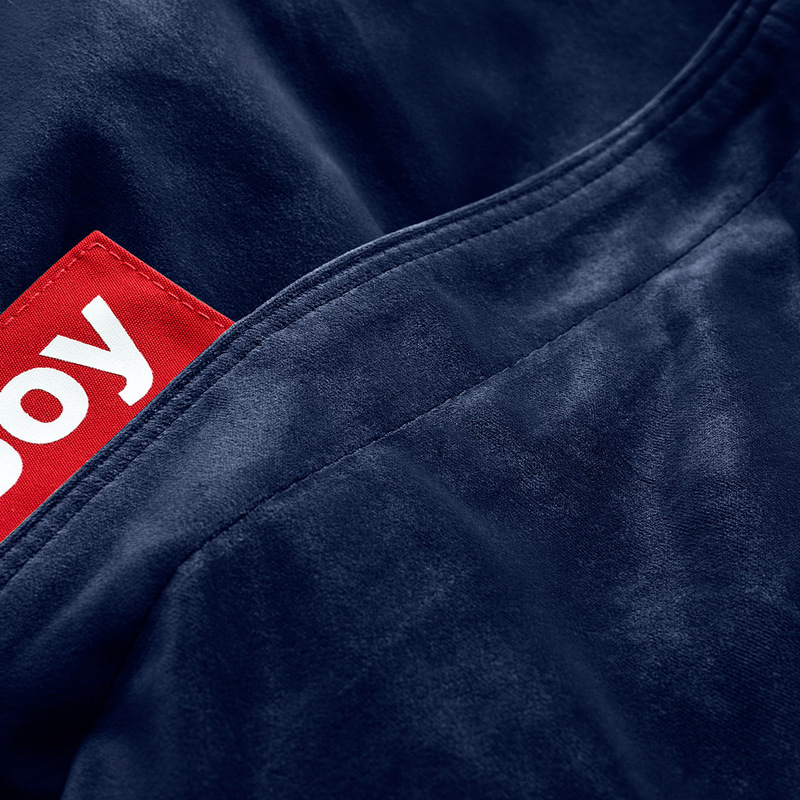 Original Slim Velvet Beanbag Dark Blue 5 Original Slim Velvet Beanbag Dark Blue 5