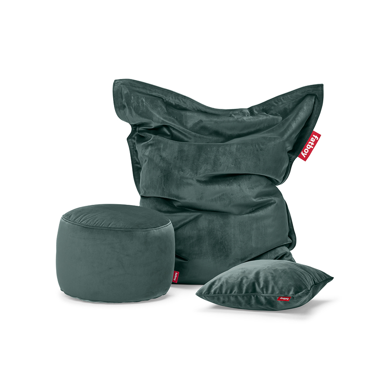 Original Slim Velvet Beanbag Petrol 7 Original Slim Velvet Beanbag Petrol 7