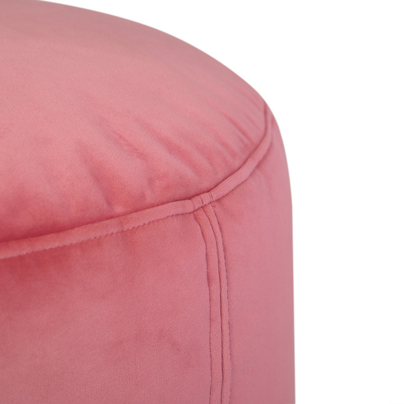 Point Velvet Ottoman Deep Blush 6 Point Velvet Ottoman Deep Blush 6