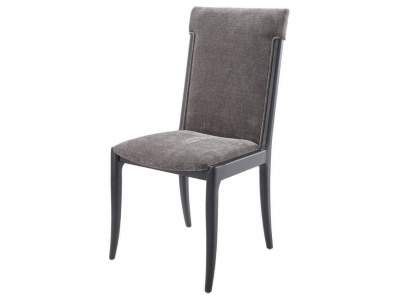 Rita, mouse chenille chair with black legs