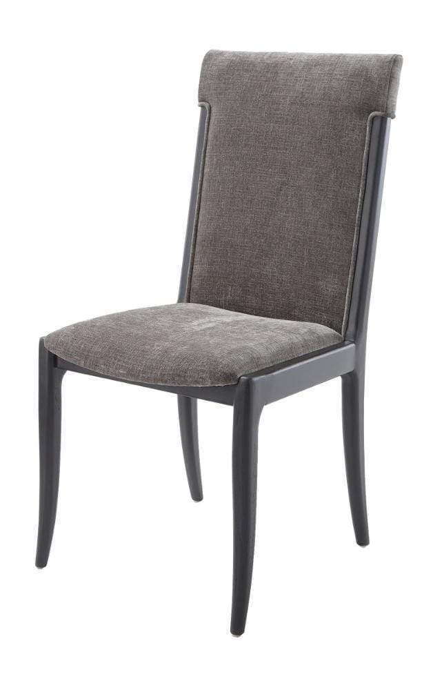 Rita, mouse chenille chair with black legs 3 Rita, mouse chenille chair with black legs 3