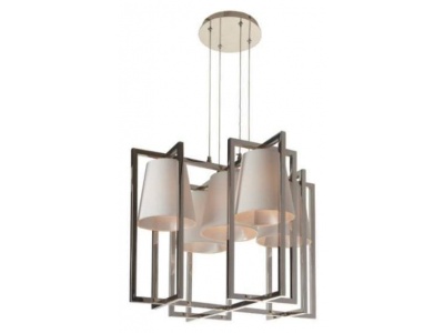 Thomas Griem Hurricane Nickel 5 Light Chandelier